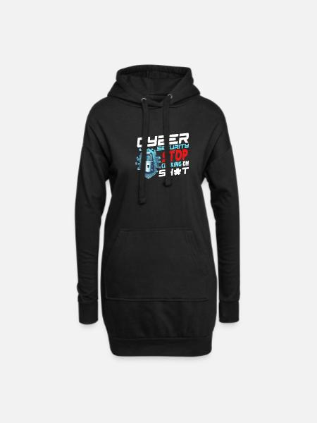Spezialist Für Cybersicherheit - Hoodie-Kleid - Schwarz