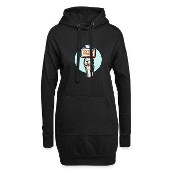 Chirurgie de remplacement de la hanche Chirurgie post-opératoire de la hanche - Sweat-shirt à capuche long Femme - noir - Devant