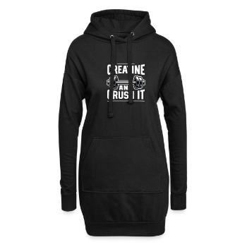 Musculation, Powerlifting, Haltération, Fitness - Sweat-shirt à capuche long Femme - noir - Devant