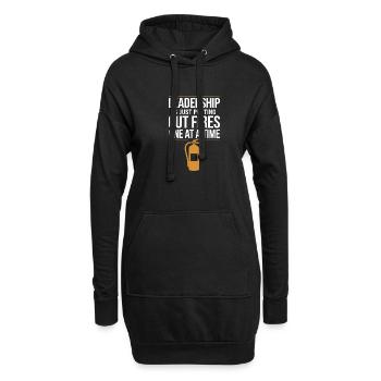Fortschrittsorientierte Führung und Management für - Hoodie-Kleid - Schwarz - Vorne