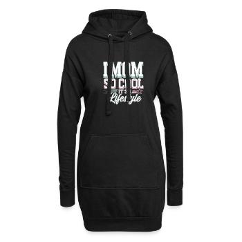 „cool Mom“, Lustige, Zuordenbare Elternschaft Und - Hoodie-Kleid - Schwarz - Vorne