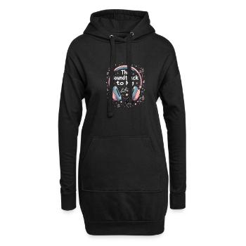 Accros aux écouteurs Un son immersif haut de gamme - Sweat-shirt à capuche long Femme - noir - Devant