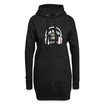 Accros aux écouteurs Un son immersif haut de gamme - Sweat-shirt à capuche long Femme - noir - Devant