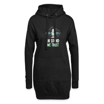 Hochwertiger Premium-sound Für Audiophile Kultur - Hoodie-Kleid - Schwarz - Vorne