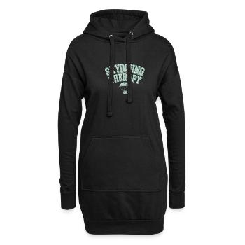 Parachutisme Débutants Aventure Nerfs - Sweat-shirt à capuche long Femme - noir - Devant