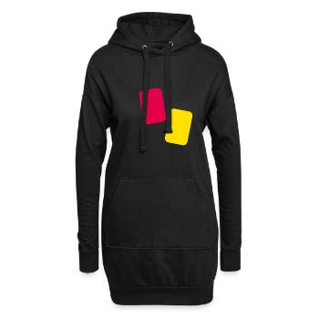 Cartes arbitres - Sweat-shirt à capuche long Femme - noir - Devant
