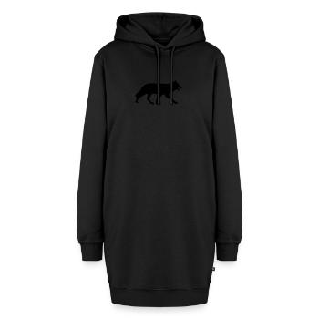 arctic fox fuchs11 - Hoodie-Kleid - Schwarz - Vorne - AI Model Female 172 light (172cm)