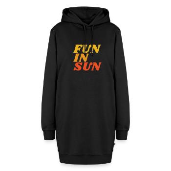 FUN IN SUN - Hoodie-Kleid - Schwarz - Vorne - AI Model Female 172 light (172cm)