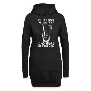 Cuba Libre - Sweat-shirt à capuche long Femme - noir - Devant