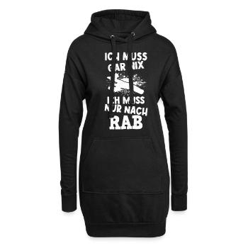 Rab Kroatien Ferien Urlaub Sommerurlaub Sonne Urla - Hoodie-Kleid - Schwarz - Vorne