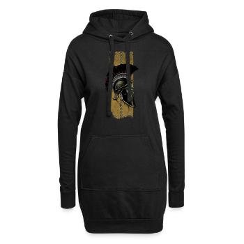 Macht des Gladiators: Helm der Arena - Hoodie-Kleid - Schwarz - Vorne