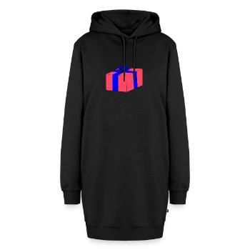christma s672 - Hoodie-Kleid - Schwarz - Vorne - AI Model Female 172 light (172cm)