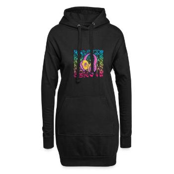 Donuts - Hoodie-Kleid - Schwarz - Vorne