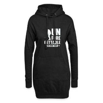 Golfspieler Golfplatz Golfer - Hoodie-Kleid - Schwarz - Vorne
