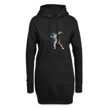 Conception du lanceur de javelot splash pour Javelinist - Sweat-shirt à capuche long Femme - noir - Devant