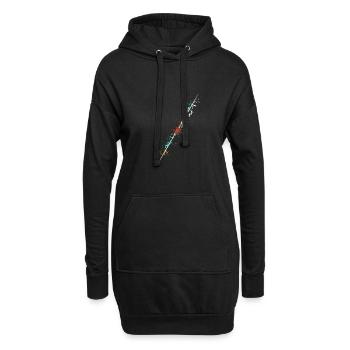 Splash javelin thrower design for Javelinist spear - Hoodie-Kleid - Schwarz - Vorne