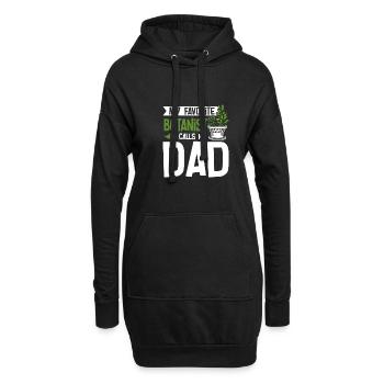 Fathers day My favorite botanist calls me dad - Hoodie-Kleid - Schwarz - Vorne