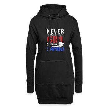 Never mess with a girl who does Sambo - Hoodie-Kleid - Schwarz - Vorne