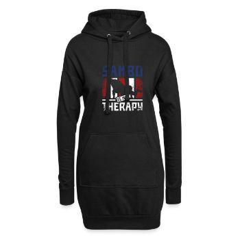 Sambo est ma thérapie - Sweat-shirt à capuche long Femme - noir - Devant
