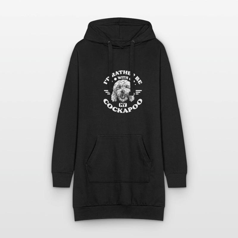 Rather be with my cockapoo Hoodie-Kleid