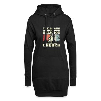 The board is my religion the street is my church - Hoodie-Kleid - Schwarz - Vorne