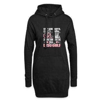 Laissez cette fille vous montrer comment jouer au Disc Golf - Sweat-shirt à capuche long Femme - noir - Devant