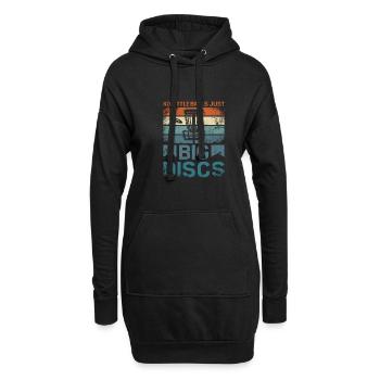 Pas de petites balles juste de gros disques, disc golf - Sweat-shirt à capuche long Femme - noir - Devant