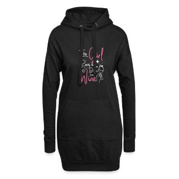 This girl runs on dogs and wine - Hoodie-Kleid - Schwarz - Vorne