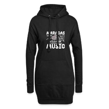 Maracas is the bacon of music - Hoodie-Kleid - Schwarz - Vorne