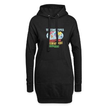 Tektonische Typen - Hoodie-Kleid - Schwarz - Vorne
