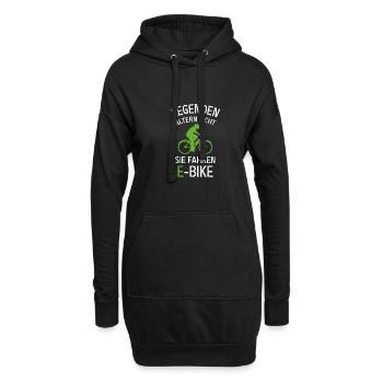 Legenden altern nicht sie fahren E-bike - Hoodie-Kleid - Schwarz - Vorne
