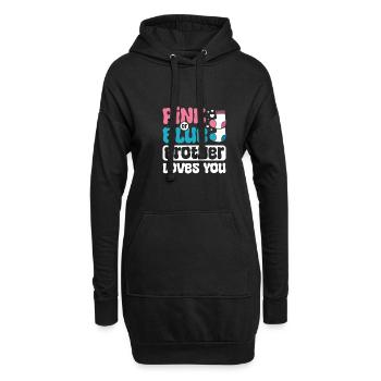 Pink or blue brother loves you - Hoodie-Kleid - Schwarz - Vorne