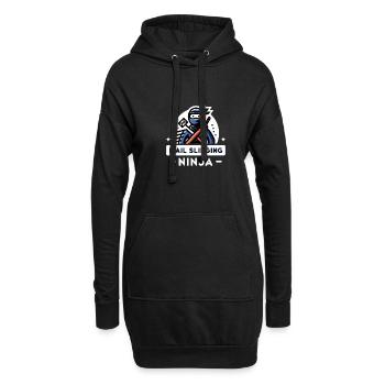Postwurfsendung Ninja - Hoodie-Kleid - Schwarz - Vorne