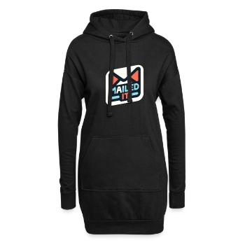 Verschickt - Hoodie-Kleid - Schwarz - Vorne