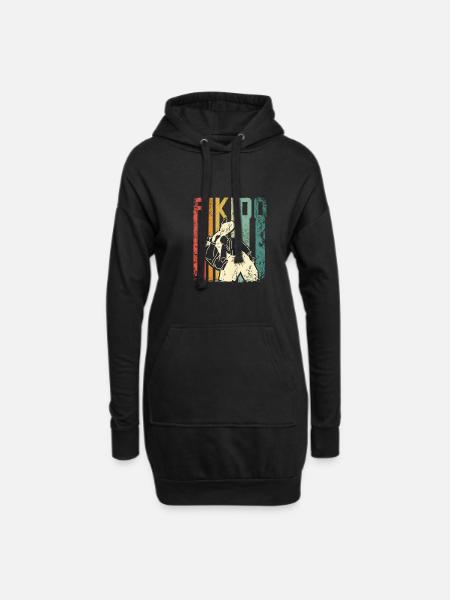 Aïkido rétro vintage - Sweat-shirt à capuche long Femme - noir