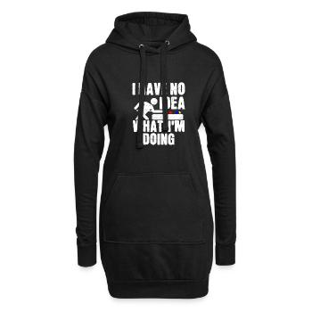 Ich habe keine Ahnung, was ich da tue - Hoodie-Kleid - Schwarz - Vorne
