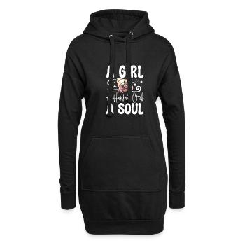 A girl a hermit crab a soul - Hoodie-Kleid - Schwarz - Vorne