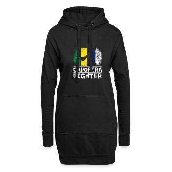 Drapeau du Brésil Capoeira Fighter - Sweat-shirt à capuche long Femme - noir - Devant
