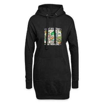 Ich kann heute nicht erwachsen werden, ich bin in - Hoodie-Kleid - Schwarz - Vorne
