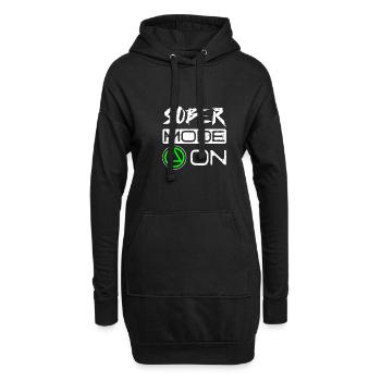 Sobriety Sober mode on - Hoodie-Kleid - Schwarz - Vorne