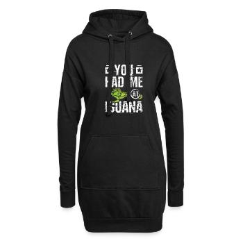 You had me at iguana - Hoodie-Kleid - Schwarz - Vorne