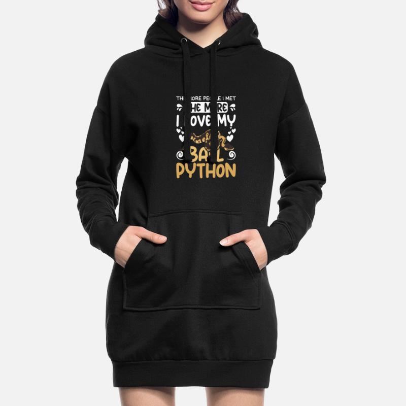 plus je rencontrais de gens, plus j’aime mon python royal Sweat-shirt à capuche long Femme