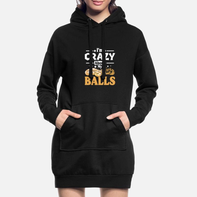 I'm crazy about my balls ball python Hoodie-Kleid