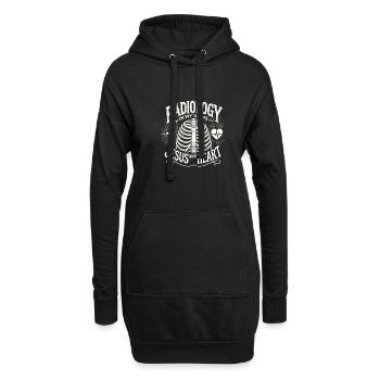 Radiologie in meinen Venen Jesus in meinem Herzen - Hoodie-Kleid - Schwarz - Vorne