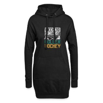 Prévisions pour le week-end 100% de chances de roller hockey - Sweat-shirt à capuche long Femme - noir - Devant
