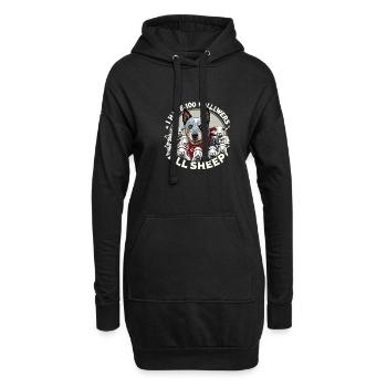 Ich habe 100 Follower alle Schafe - Hoodie-Kleid - Schwarz - Vorne