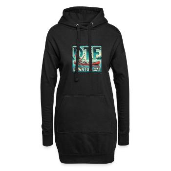 DTF - Down To Float - Hoodie-Kleid - Schwarz - Vorne