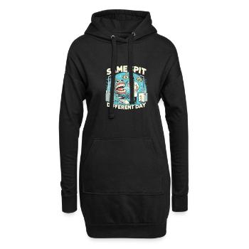 Gleiche Spucke an einem anderen Tag - Hoodie-Kleid - Schwarz - Vorne
