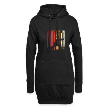 Rétro Vintage Wing chun - Sweat-shirt à capuche long Femme - noir - Devant
