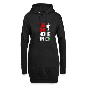 Tai chi mode on - Hoodie-Kleid - Schwarz - Vorne